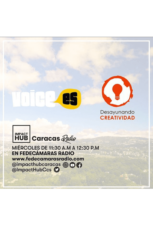 Impact Hub Caracas Radio, edición 87, dedicó su espacio para promocionar los workshop de storytelling que estarán dictando los representantes de Voice en Español. Además recibimos el emprendimiento Desayunando Creatividad, que dio detalles sobre su evento.
Pero si te perdiste este programa acá lo puedes ver